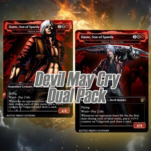 MTG Custom Proxy: Dante [Devil May Cry]: twee gezichten