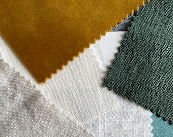 Muestras de tela para cortinas, muestras de tela, lista de pedidos de muestra