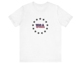 USA:s flagga, patriotisk 4 juli-tröja