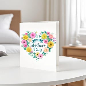 Wunderschöne blumige Muttertagskarten - Geburtstagskarte für Mama - Süße Grußkarten für Mama - Schwester und Freundinnen - beste Mama Karte