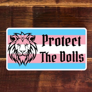 Protect The Dolls Car  - Transgender LGBT Bumper sticker - Punk Trans Pride Decal - LGBTQ Protest - Equality Sticker - Support Trans Rights