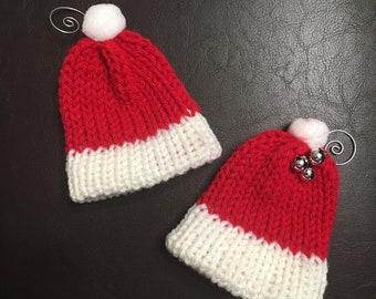 Santa Hat Knit Ornament