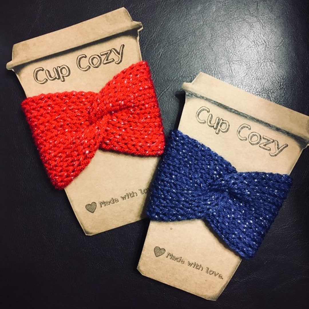 Twisted Cup Cozy Sparkle Yarn Etsy