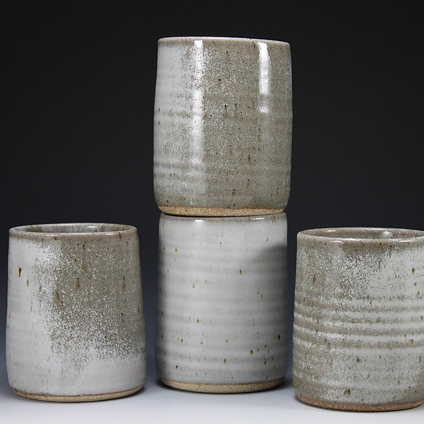 White Stoneware Ceramic Cup