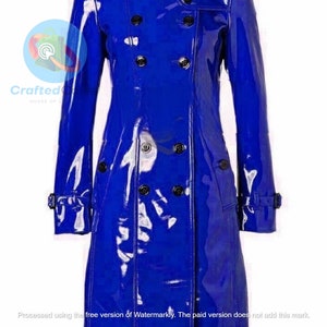 Women PVC Leather Shiny Light Weighted Raincoat Different Colour&#39;s Stylish Trench Coat