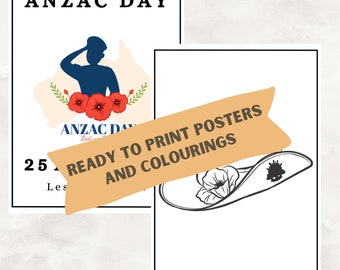 ANZAC Day Posters and Colourings PDF Download