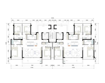 Bloque dinámico CAD de plano de planta