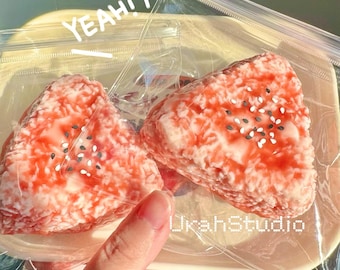 Soy sauce Rice Ball Squishy Toy | Hand-made | Stress reliever | Slime toy