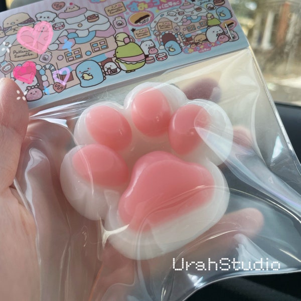 Peachy Cat Paw Squishy Toy | Hand-made | Stress reliever | Slime toy