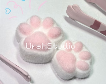 Fluffy Pinky Cat Paw Squishy Toy | Hand-made | Stress reliever | Slime toy