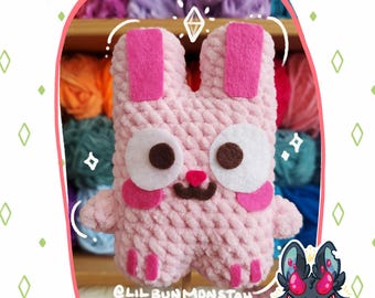 Patrón de crochet de conejito rosa