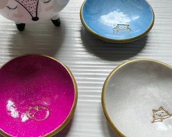 Cat Ring dish, Jewelry dish, Decorative Tray 3”