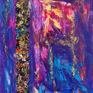 The Colorful Memories ORIGINAL Painting, Abstract ,Acrylic Mixed media Painting, wall decor ,Original Artwork, Gift for Housewarming