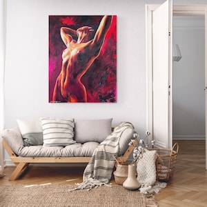 Naked Glory ORIGINAL Painting, Girl Painting, Acrylic Painting, Woman Painting, bedroom wall decor ,Original Artwork, Gift for Housewarming