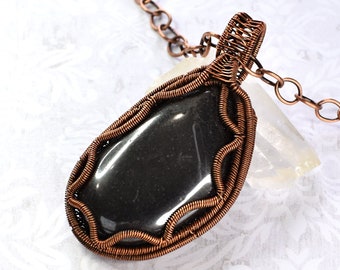 Hematite and Copper Necklace Pendant