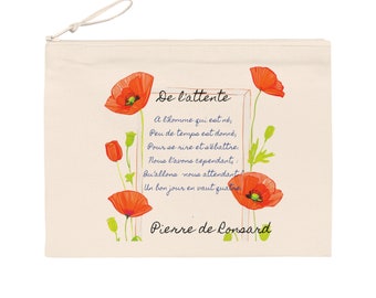 Pochette francese ''Ronsard Poppy'', astuccio francese a pastello alla moda