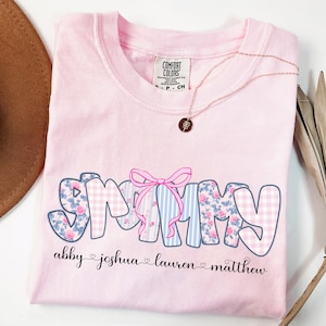 Personalized Grammy Shirt, Custom Grandkids Name T-Shirt, Grandma TShirt, Grammy Tee, Custom Gigi Present, Mothers Day Gift, Comfort Colors