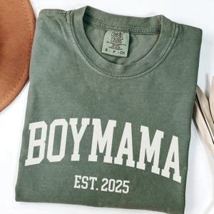 Personalized Boy Mama Shirt, Custom Boy Mom T-Shirt, Comfort Colors Mom T-Shirt, New Mom TShirt, Trendy Mom Tee, Mothers Day Gift, Mama Gift