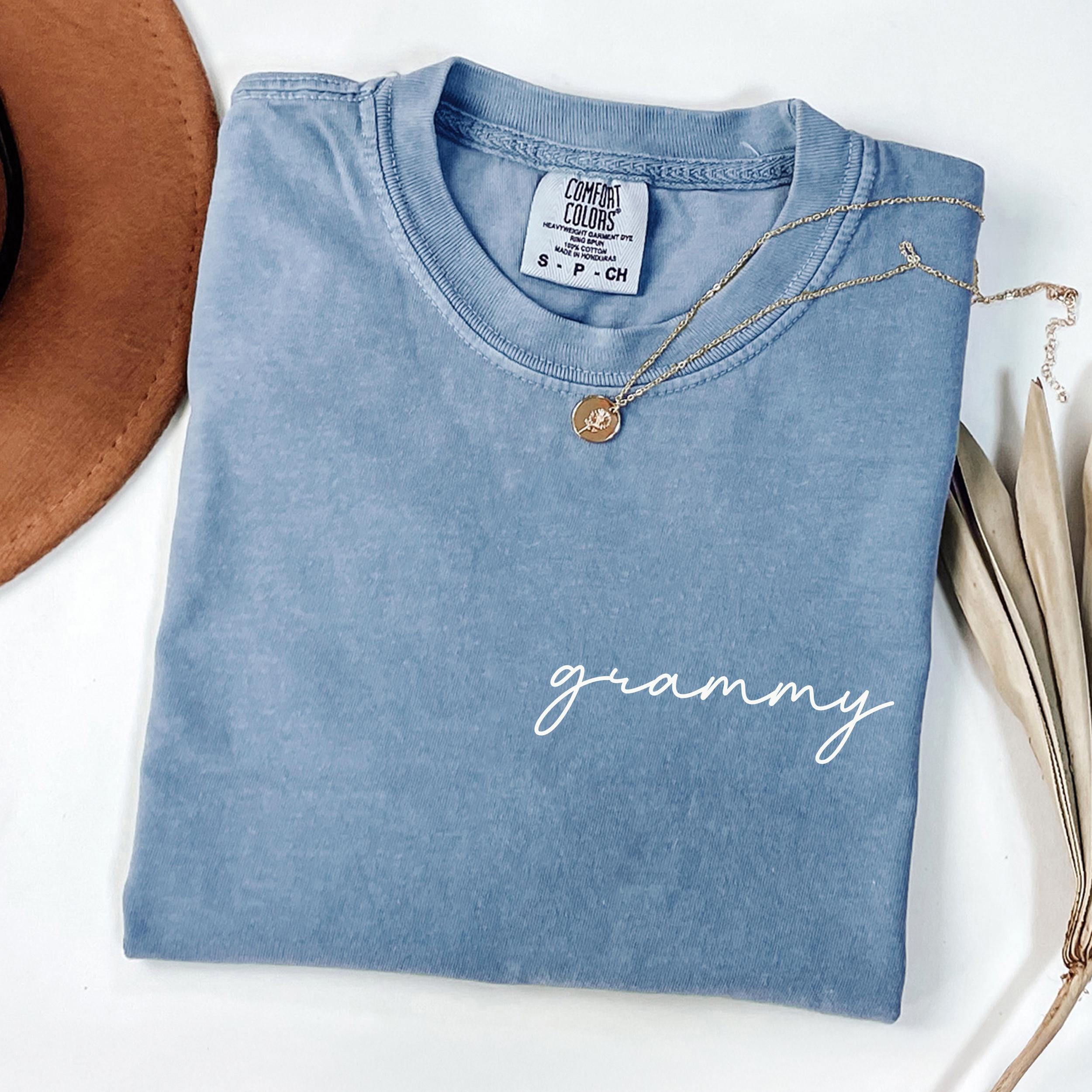 Personalized Grammy Shirt, Custom Grandma TShirt, Trendy Grammy T-Shirt, Custom Grammy Present, Mothers Day Gift, Comfort Colors Tee Shirt