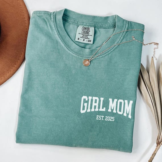 Personalized Girl Mom Shirt, Custom Girl Mama T-Shirt, Comfort Colors Mom TShirt, New Mom Shirt, Trendy Mom Tee, Mothers Day Gift, Mama Gift