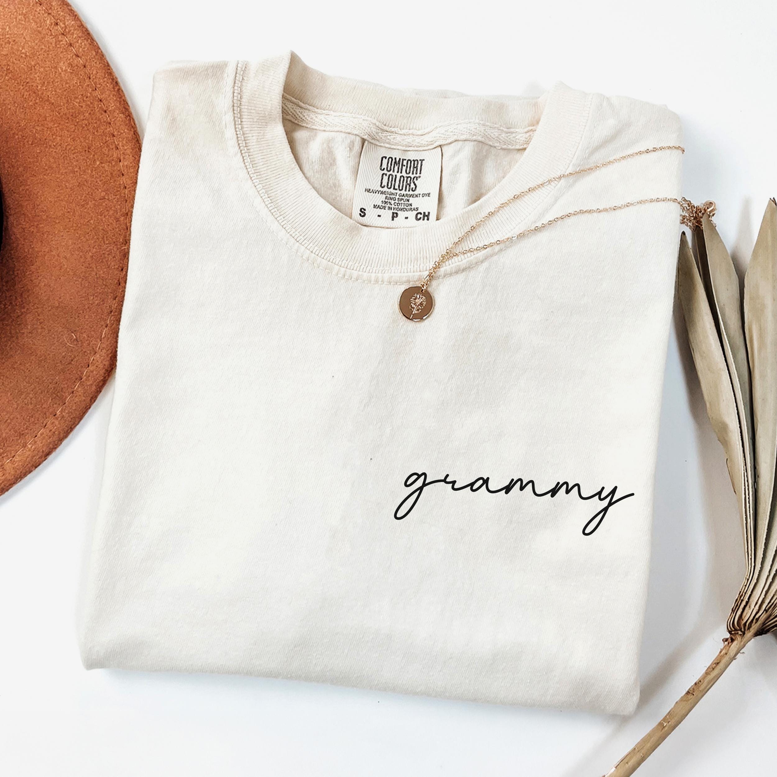 Personalized Grammy Shirt, Custom Grandma TShirt, Trendy Grammy T-Shirt, Custom Grammy Present, Mothers Day Gift, Comfort Colors Tee Shirt