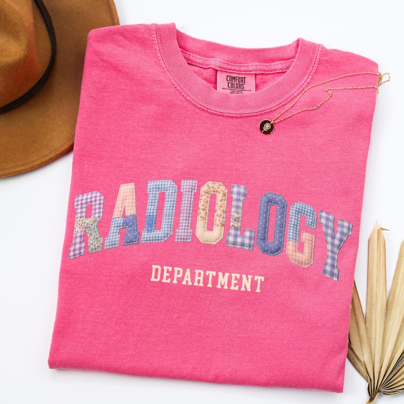 Radiology T-Shirt, Radiologic Technologist Shirt, Radiology Department Tee, Rad Tech Gift, XRay Tech TShirt, X Ray Tech Tee, Faux Patchwork Crunchberry