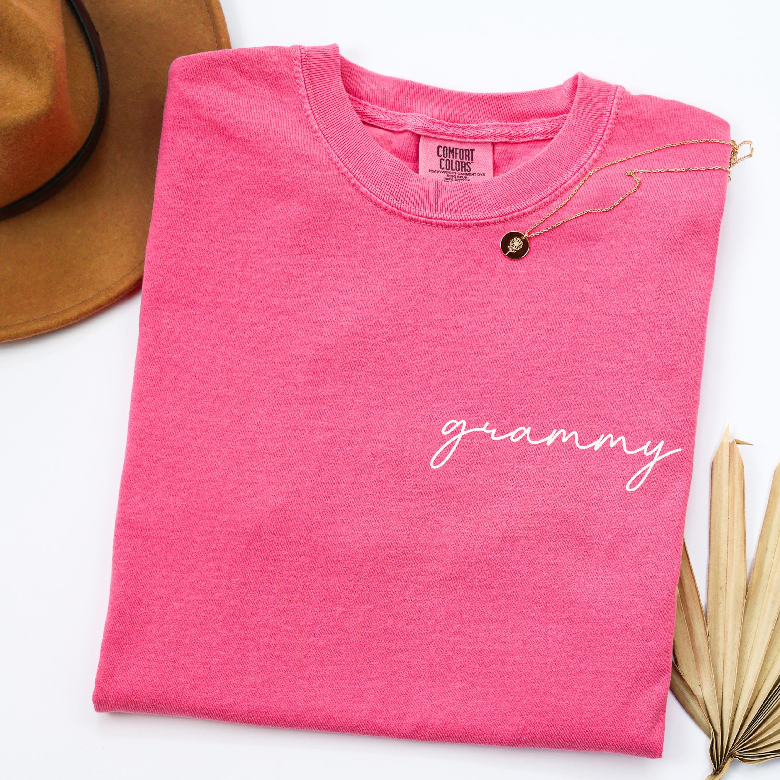 Personalized Grammy Shirt, Custom Grandma TShirt, Trendy Grammy T-Shirt, Custom Grammy Present, Mothers Day Gift, Comfort Colors Tee Shirt