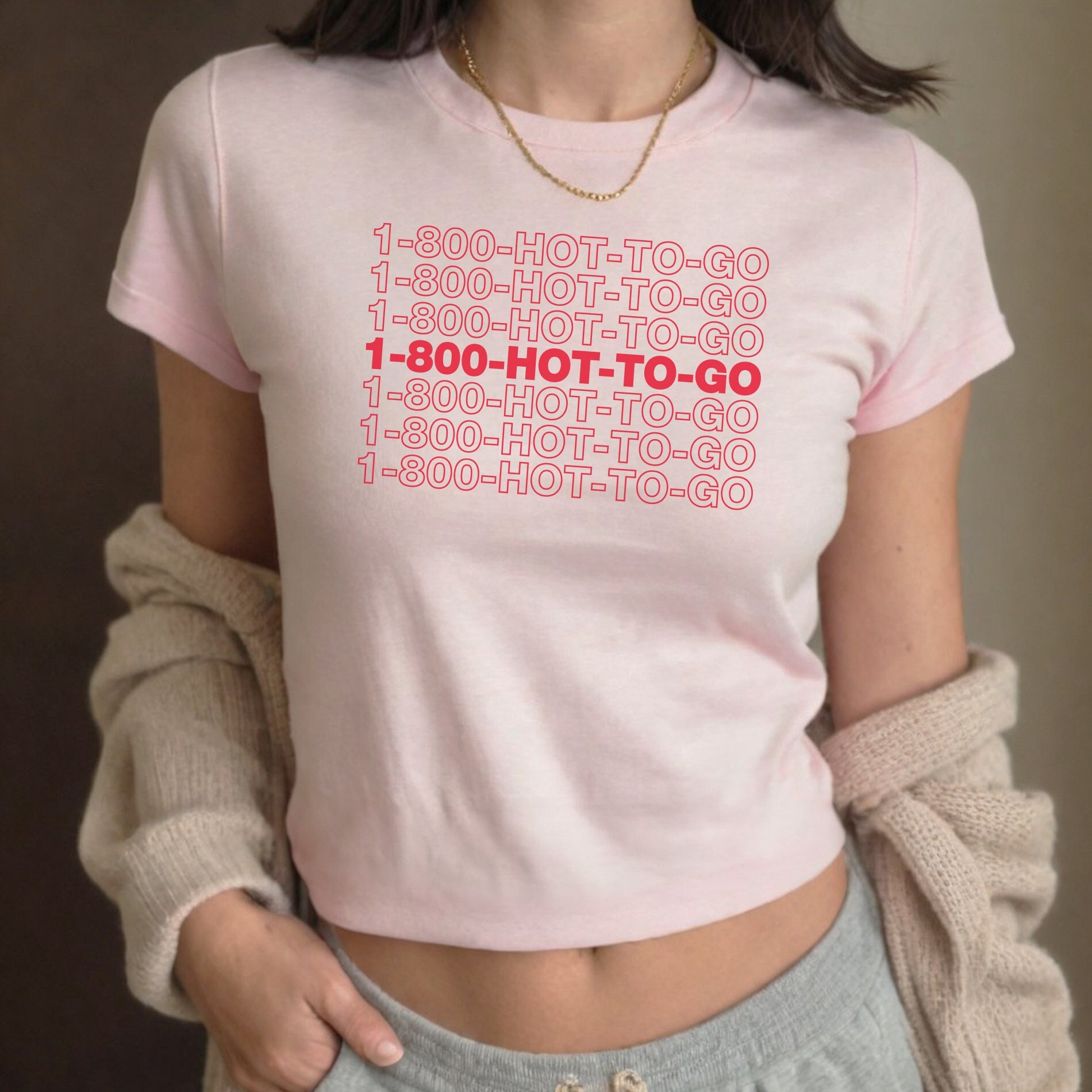 1 800 Hot To Go Baby Tee, Lesbian Shirt, Pride TShirt, Queer Girls Tee, LGBTQ Crop Top, WLW Clothing, Sapphic Shirt, Lesbian Pride Tee Shirt