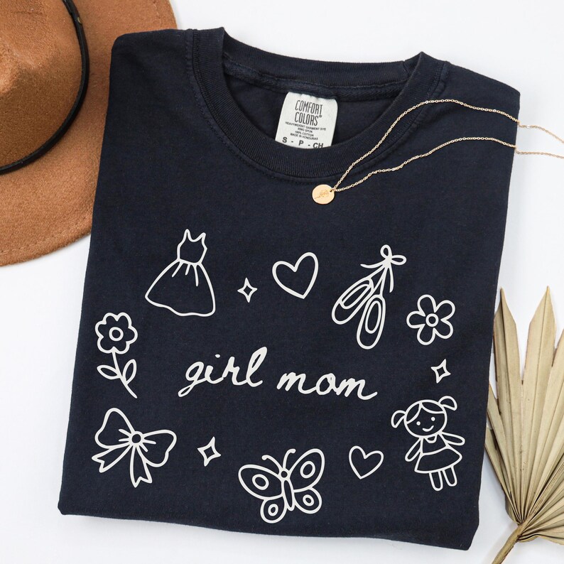 Girl Mom Shirt, Girl Mama T-Shirt, New Mom TShirt, Trendy Mom Tee, Mothers Day Gift, Mama Gift, Mom of Girls, Best Mom Ever, Comfort Colors Black