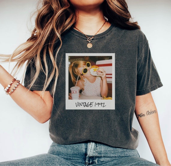 Custom Vintage Photo Shirt, Personalized Birthday TShirt, Custom Picture T-Shirt, Custom Photo with Text Tee, Personalized Year Tee, 90s Tee