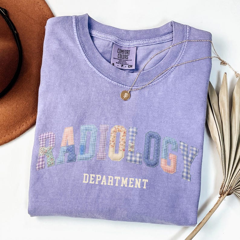 Radiology T-Shirt, Radiologic Technologist Shirt, Radiology Department Tee, Rad Tech Gift, XRay Tech TShirt, X Ray Tech Tee, Faux Patchwork Orchid