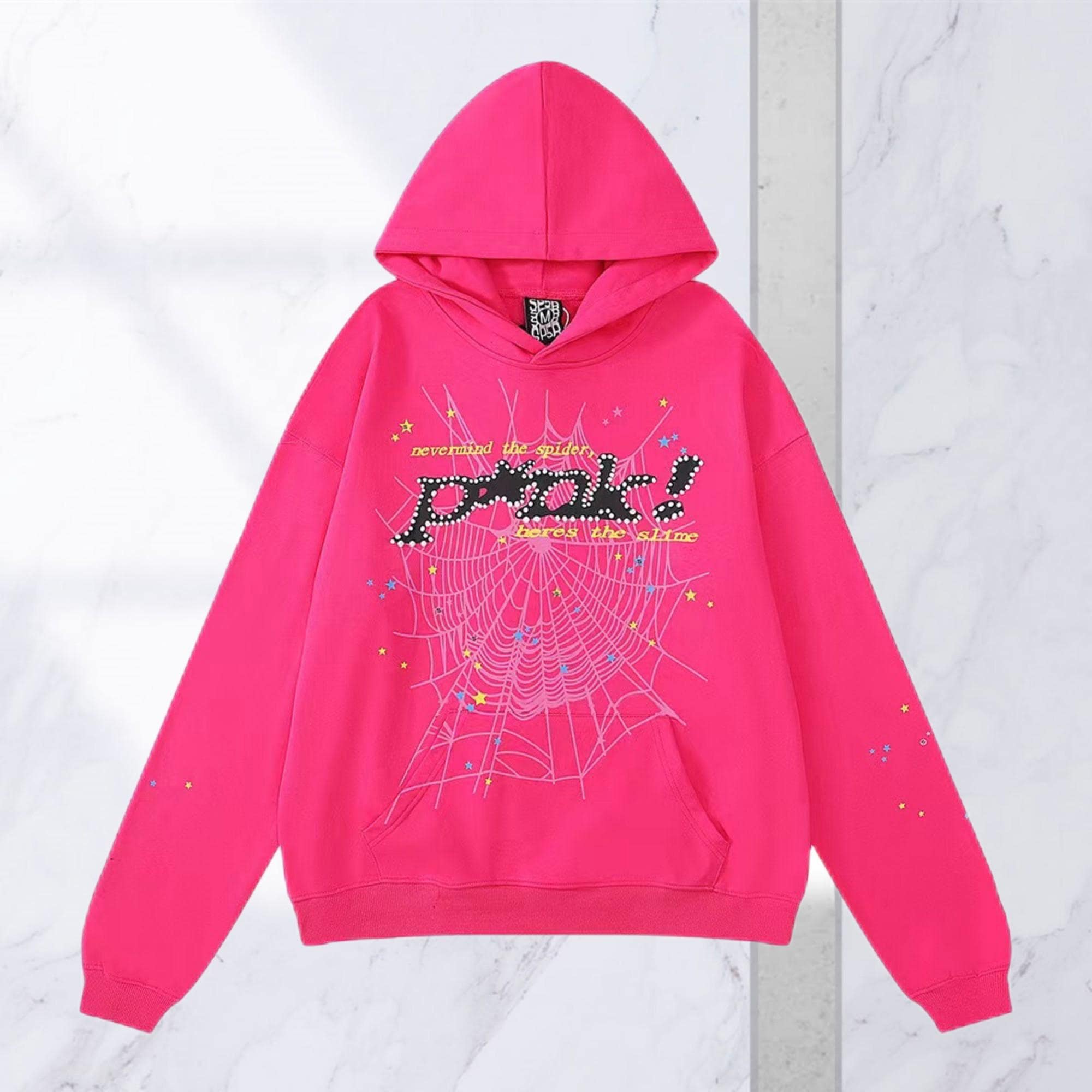 sp5der パーカー ピンク