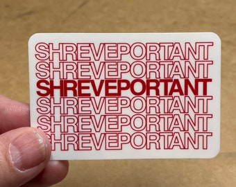 Shreveportant Retro Thank You Sticker Funny 3x2 Water Resistant FREE SHIPPING