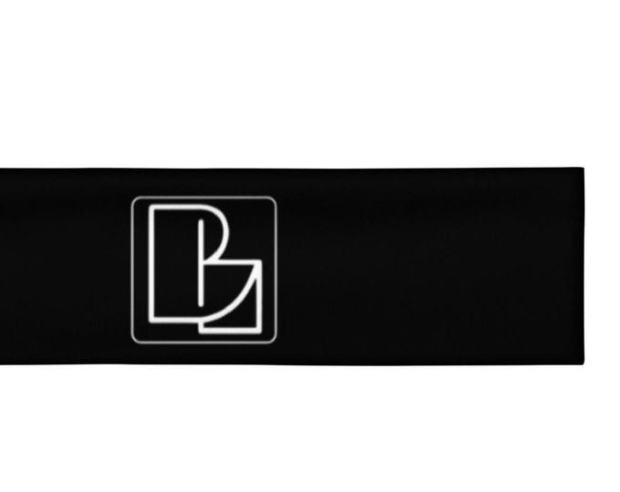 B Squared Clothing Co. Official Black Stretch Headband with Custom Bold Logo