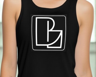 Men’s Sleeveless Black Tank Top – Minimalist B Logo | Soft Urban Fit by B Squared Clothing Co.