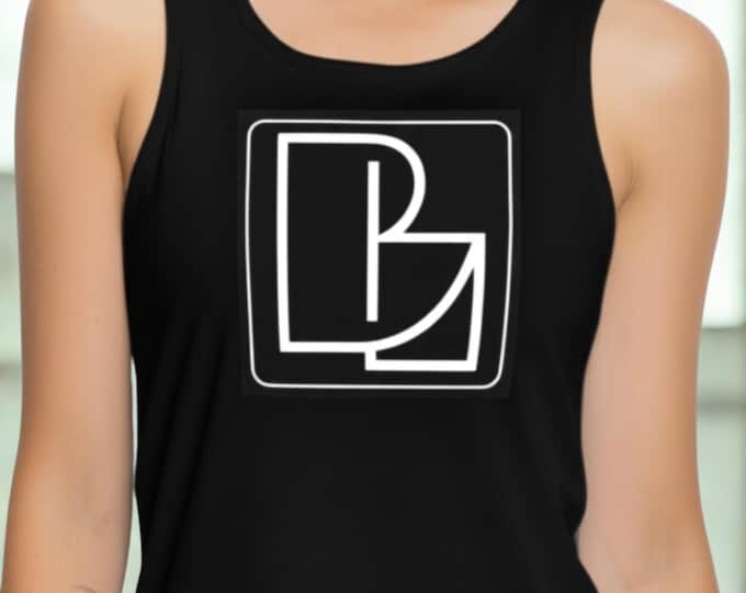 Men’s Sleeveless Black Tank Top – Minimalist B Logo | Soft Urban Fit by B Squared Clothing Co.