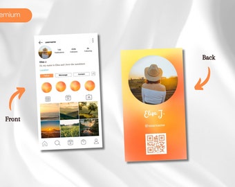 Instagram Business Cards template en Canva DIY