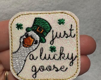 Just A Lucky Goose Feltie St. Patrick's Applique Embellishments RTS