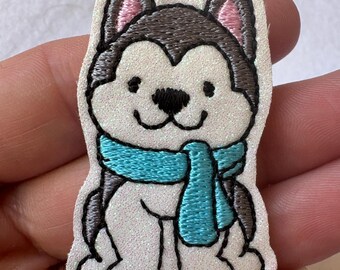 Husky Feltie Dog Applique Embellishments RTS