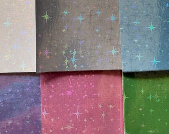 Snowflake Star PVC Synthetic Viny Fabric 12 x 52 Inch Rolls (choose color)