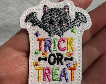 Bat Trick Or Treat Feltie Applique Embellishments Style GGD RTS