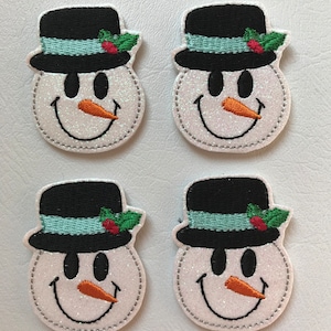 Snowman Smiley Feltie Winter Applique Embellishments