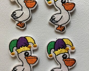 Mardi Gras Pelican Feltie Applique Embellishments RTS