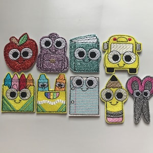School Theme Feltie Applique Embellishments (choose pattern)