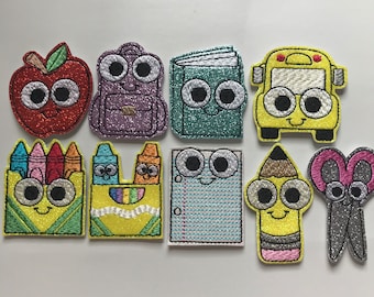 School Theme Feltie Applique Embellishments (choose pattern)