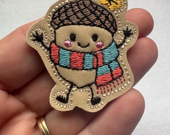 Doodle Acorn Feltie Fall Applique Embellishments RTS