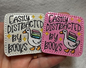 Easily Distracted By Books Feltie Applique Embellishments (choose color) RTS