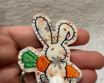 Bunny With Carrot Feltie Easter Applique Embellishments
