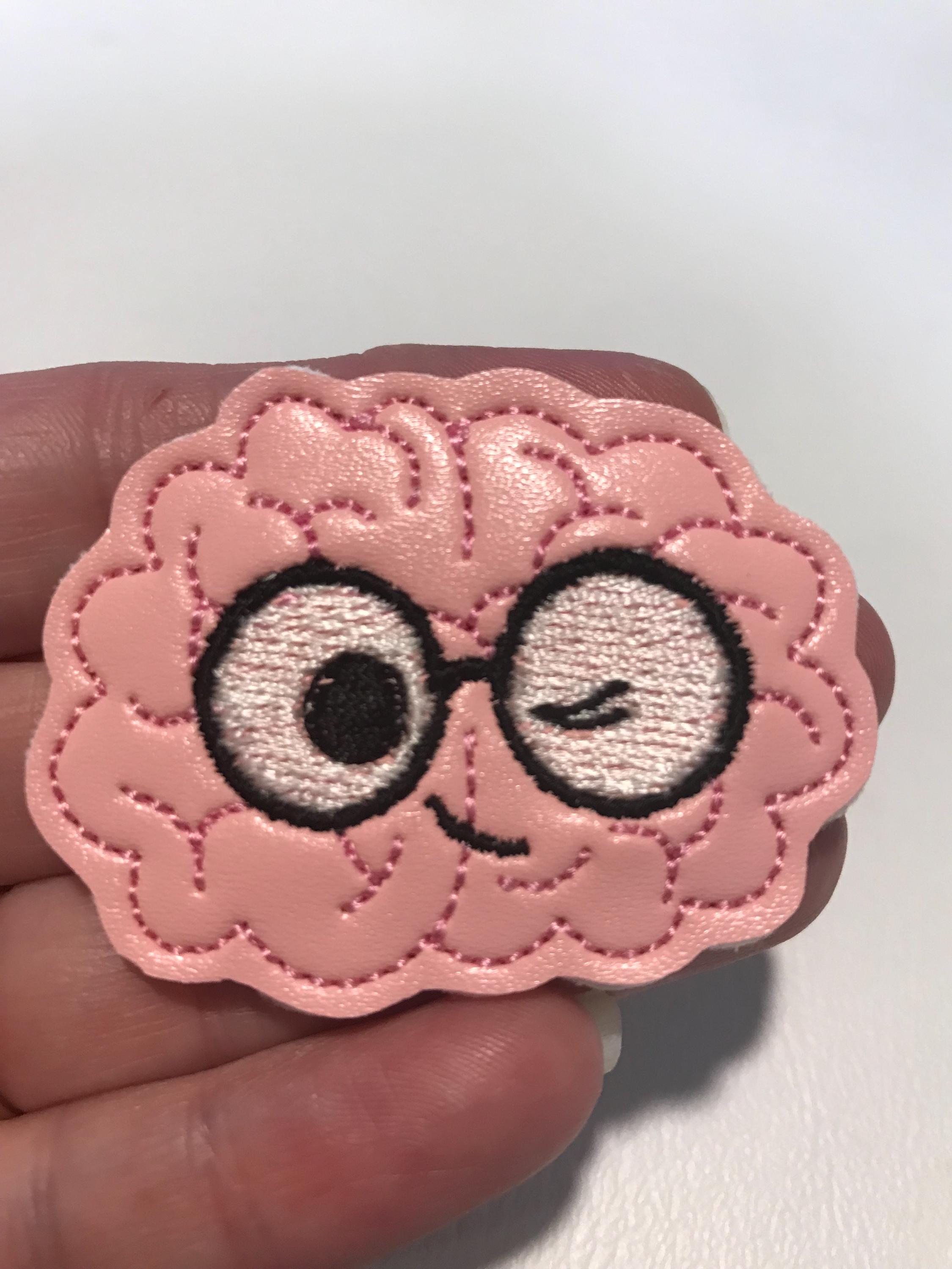 Confident Brain Feltie Applique Embellishments