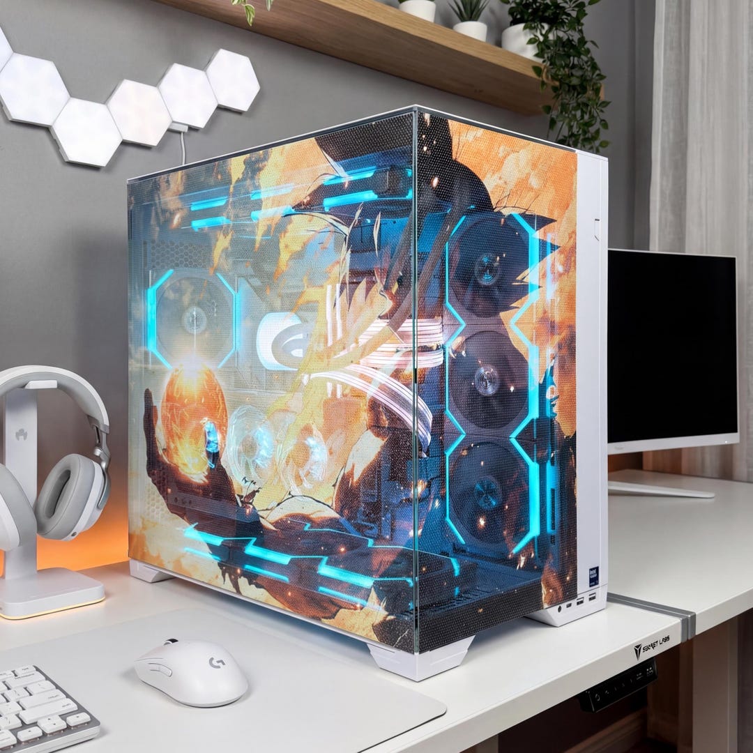 Custom Anime PC Case Decal - Personalized Vinyl Gaming Mod ...